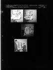 Saturday feature - two women looking at fabric, two men looking at Japanese art (4 Negatives) (July 13, 1963) [Sleeve 25, Folder b, Box 30]
